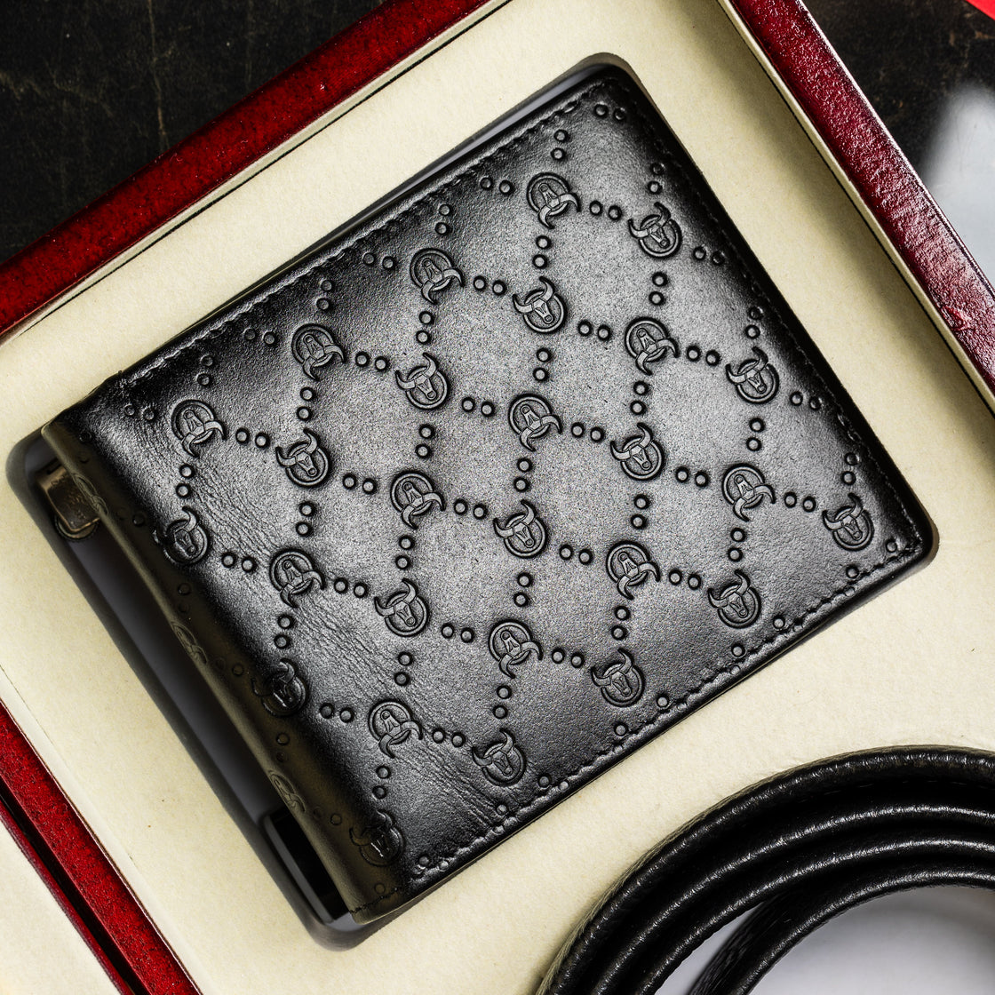 Coffret cadeau portefeuille CP011 et ceinture CC05 - Bullcaptain