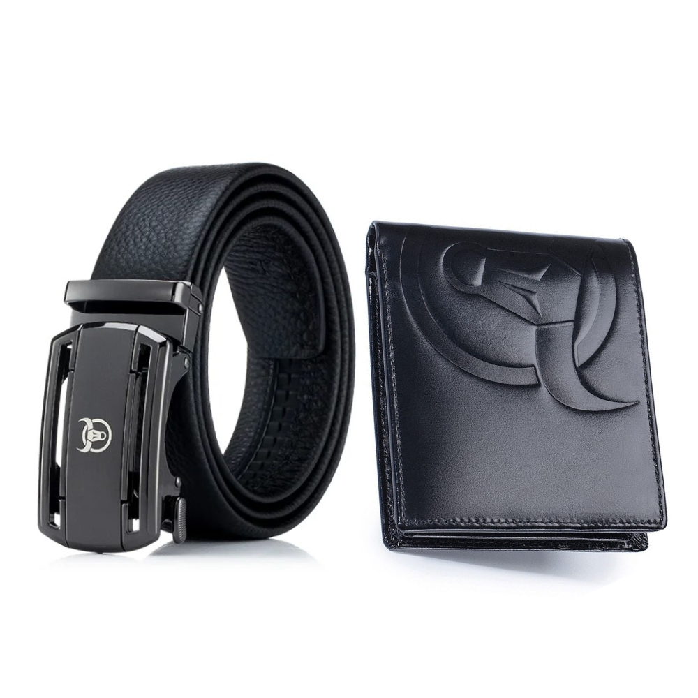 Coffret cadeau portefeuille CP012 et ceinture CC04 - Bullcaptain