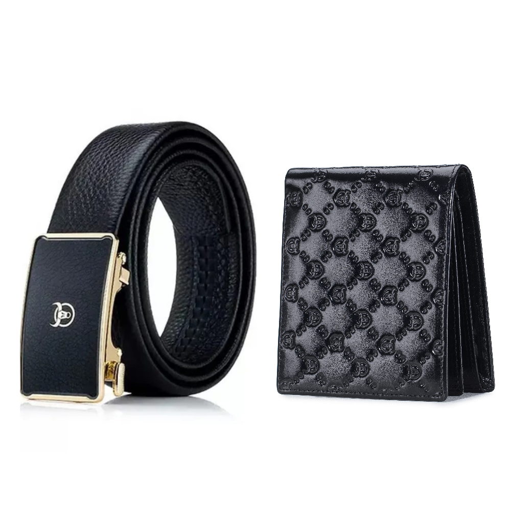 Coffret cadeau portefeuille CP011 et ceinture CC05 - Bullcaptain