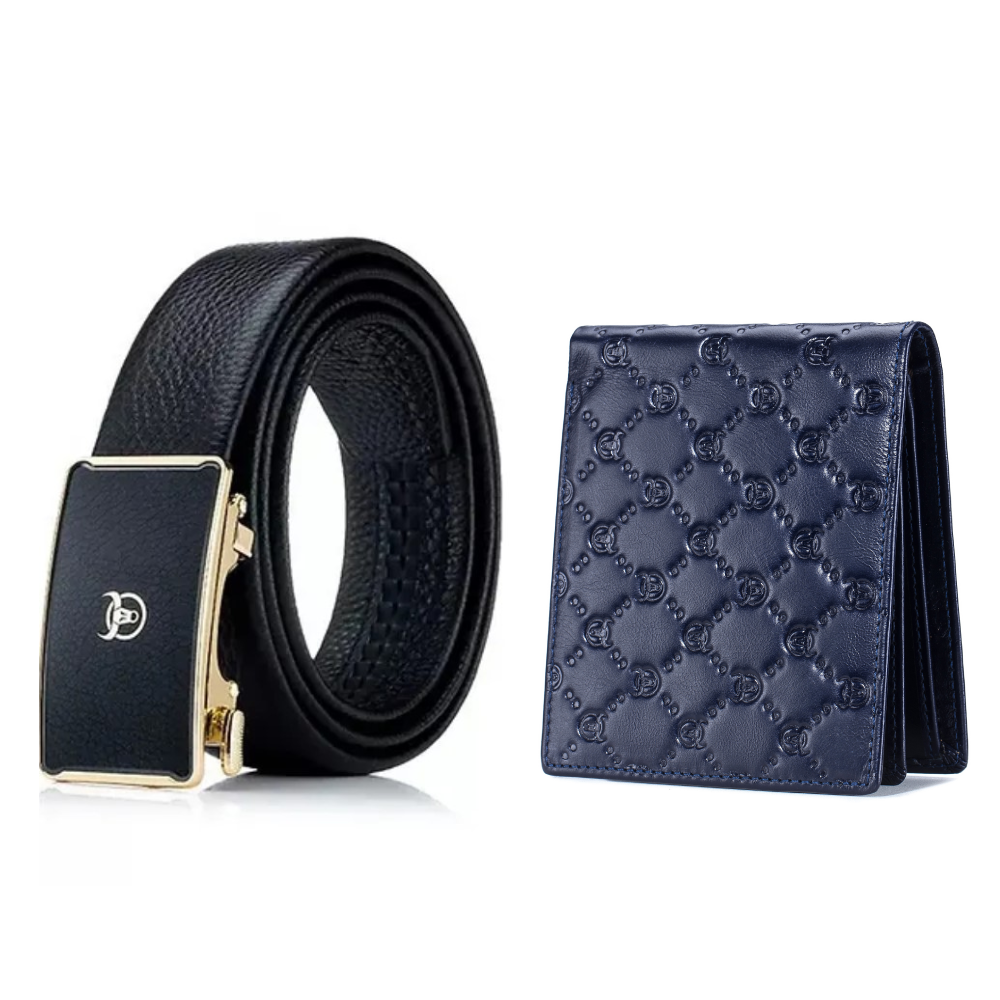 Coffret cadeau portefeuille CP011 et ceinture CC05 - Bullcaptain