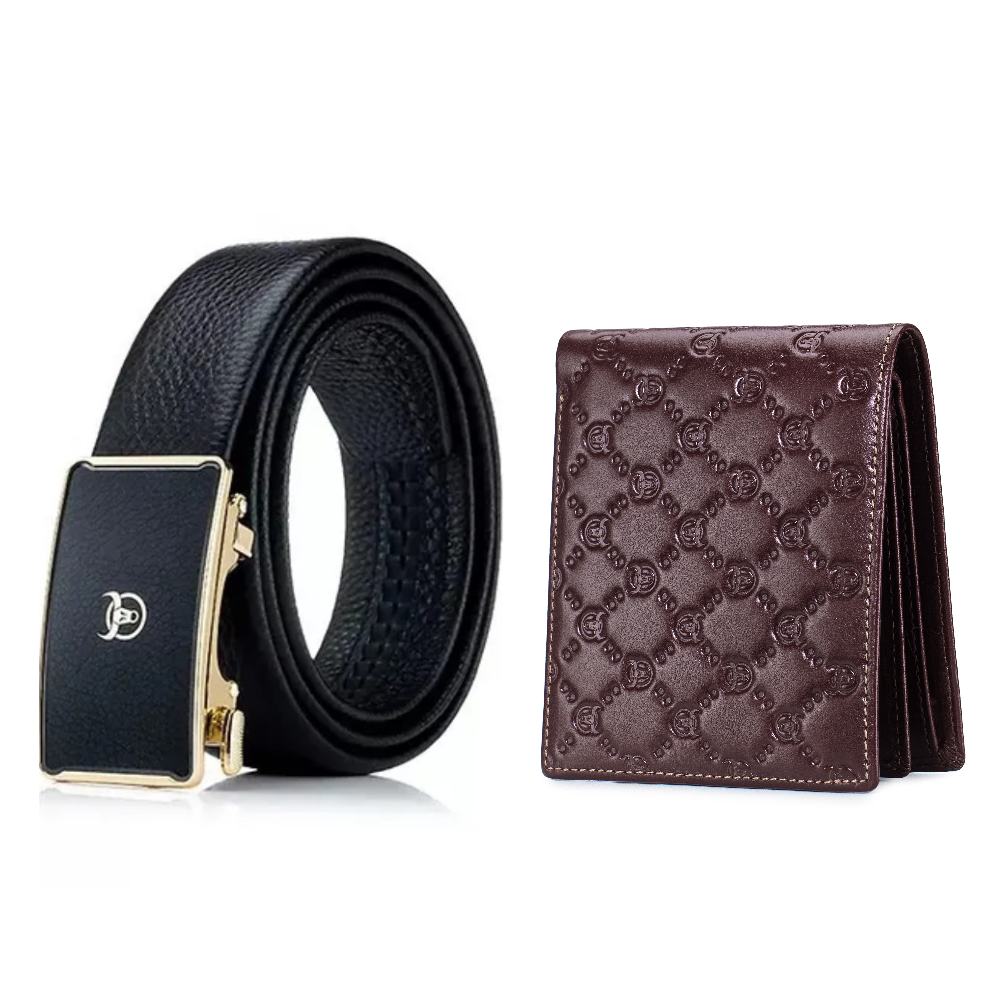 Coffret cadeau portefeuille CP011 et ceinture CC05 - Bullcaptain