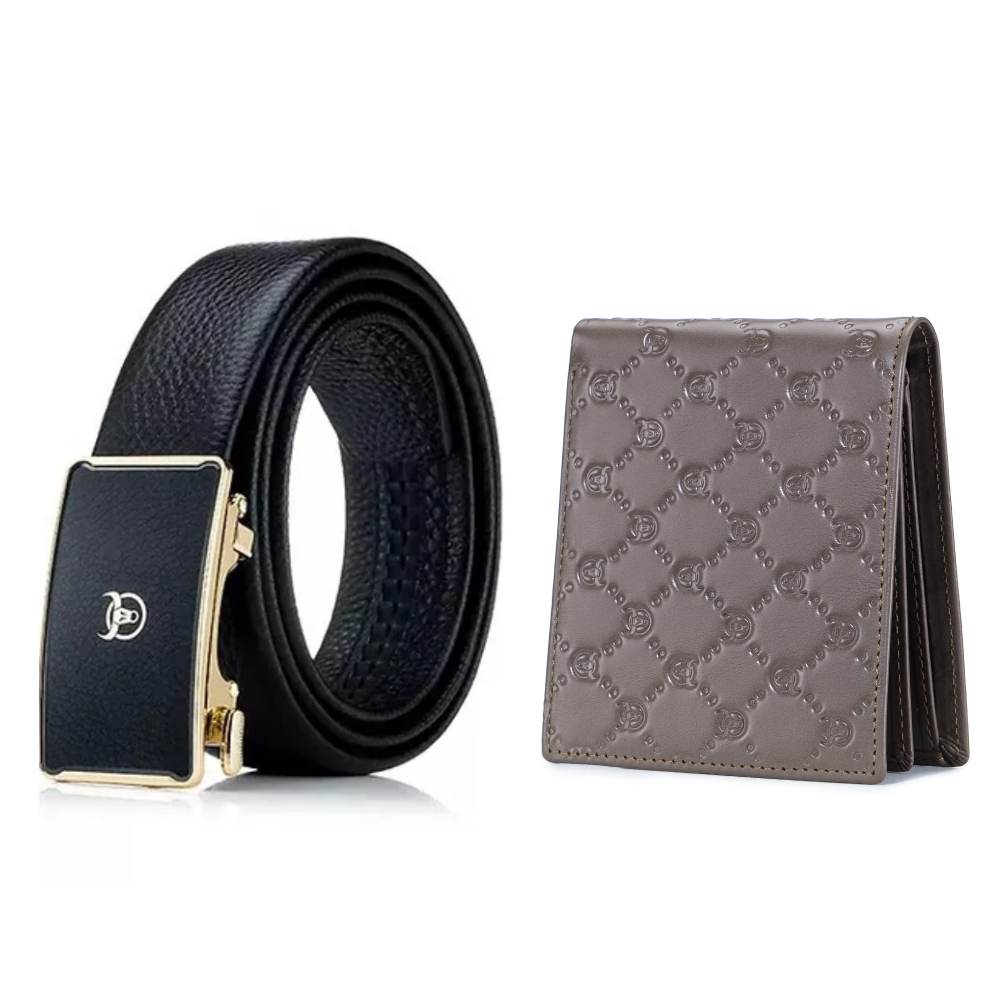 Coffret cadeau portefeuille CP011 et ceinture CC05 - Bullcaptain