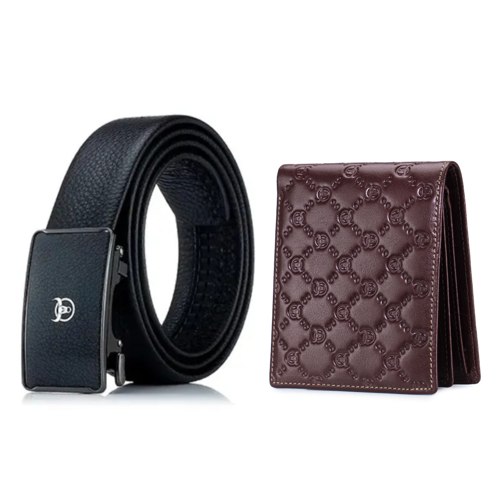 Coffret cadeau portefeuille CP011 et ceinture CC05 - Bullcaptain
